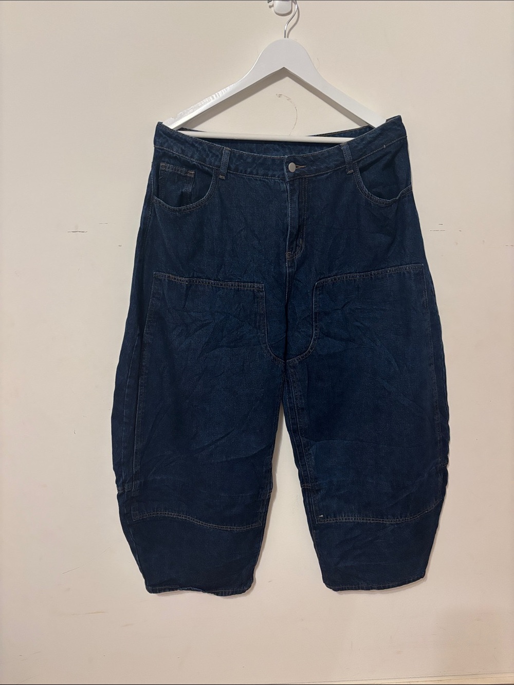 Dark Blue Denim Barrel Carpenter jeans
